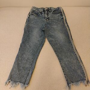 Side Zipper Jeans  Cut Off Fringe Hippie Hipster Boho Women's Size 4